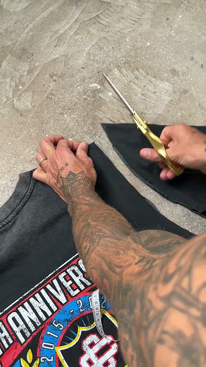 DIY Cut-off Vest | The Couture Club #shorts
