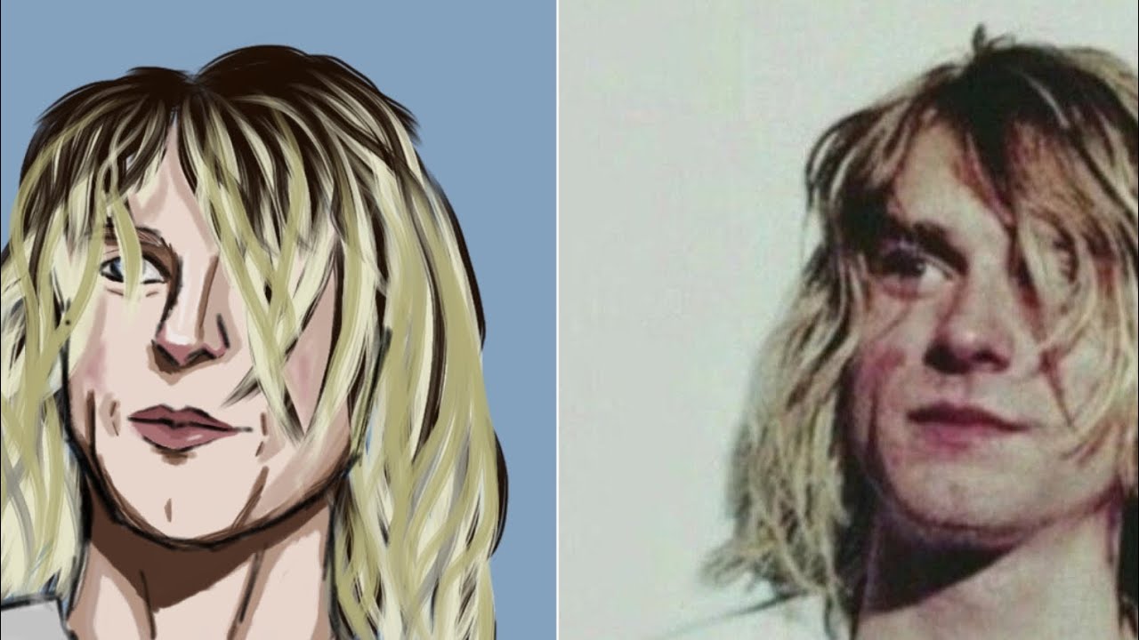 Kurt Cobain Digital Art Time Lapse *TOOK 1 HOUR* - YouTube