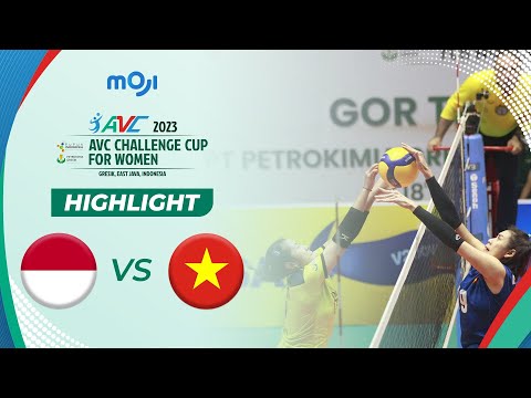Highlight AVC Challenge Cup for Women 2023 - Indonesia vs Vietnam 2 - 3 | Moji