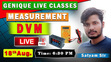 GATE 2021 I MEASUREMENT  I DVM I Live Session Time: 6:30 PM