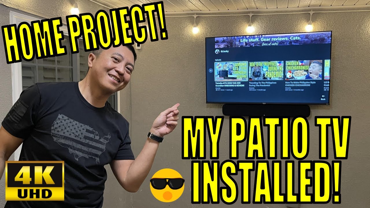 My Patio TV INSTALLATION!
