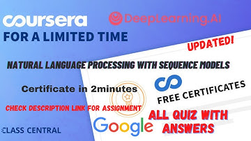 Natural Language Processing with Sequence Models,(week1-4) All Quiz Answers.#coursera #mr #quiz