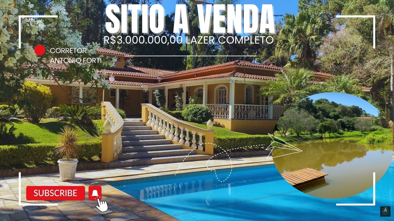 Sitio A venda em Bragança Paulista, R$ 3.000.000,00  48.800m² Lazer completo, incluido lindo lago.