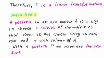 Dan Herbatschek  - Properties of the Determinant