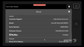 Xerox® AltaLink® B8090 Family Locating the IP Address