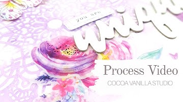 Scrapbook process video | Cocoa Vanilla Studio | 12x12 layout