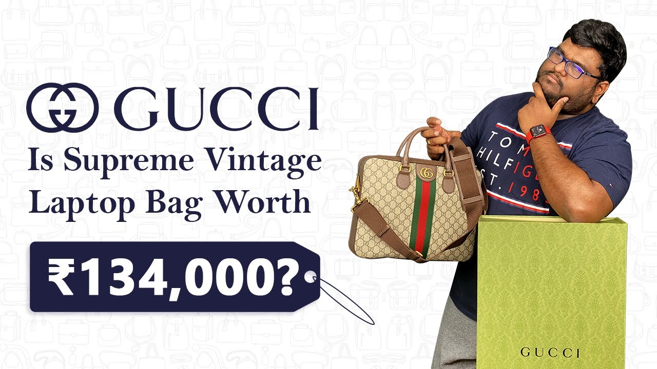 Gucci GG Supreme Canvas & Leather Briefcase Review - In Telugu