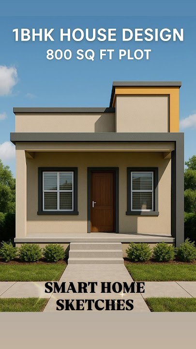 Download lagu 1BHK Modern House Design | 800 Sq Ft Floor Plan with Exterior View | Small House Idea