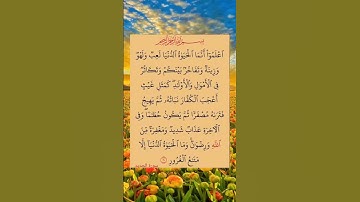 إنما الحياة الدنيا لعب ولهو. آيات من الذكر الحكيم
