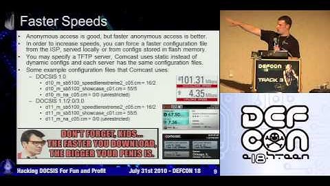 DEFCON 18: Hacking DOCSIS For Fun and Profit 1/4