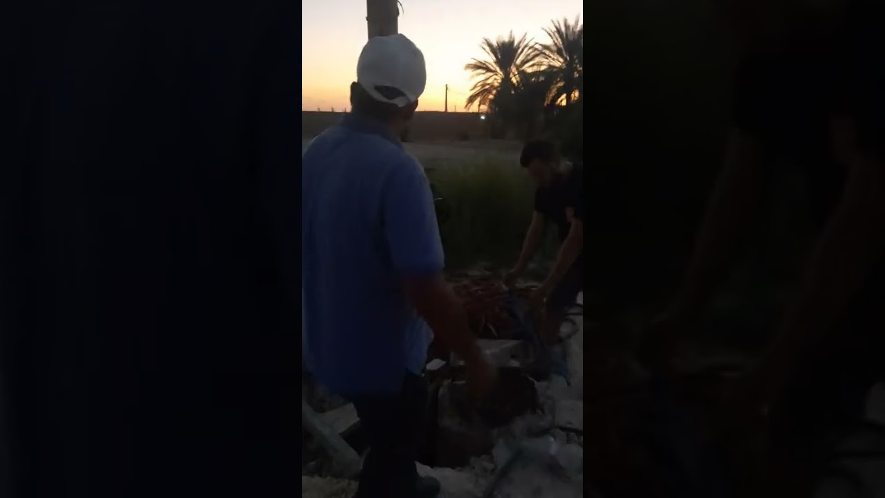 انبعاث غازات كثيفة من منقب مائي ببلدية بوشقرون ولاية بسكرة