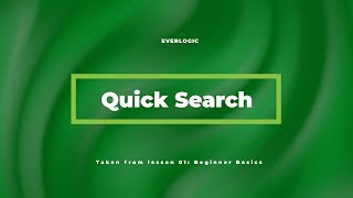 Quick Search | EverLogic Software Training screenshot 5