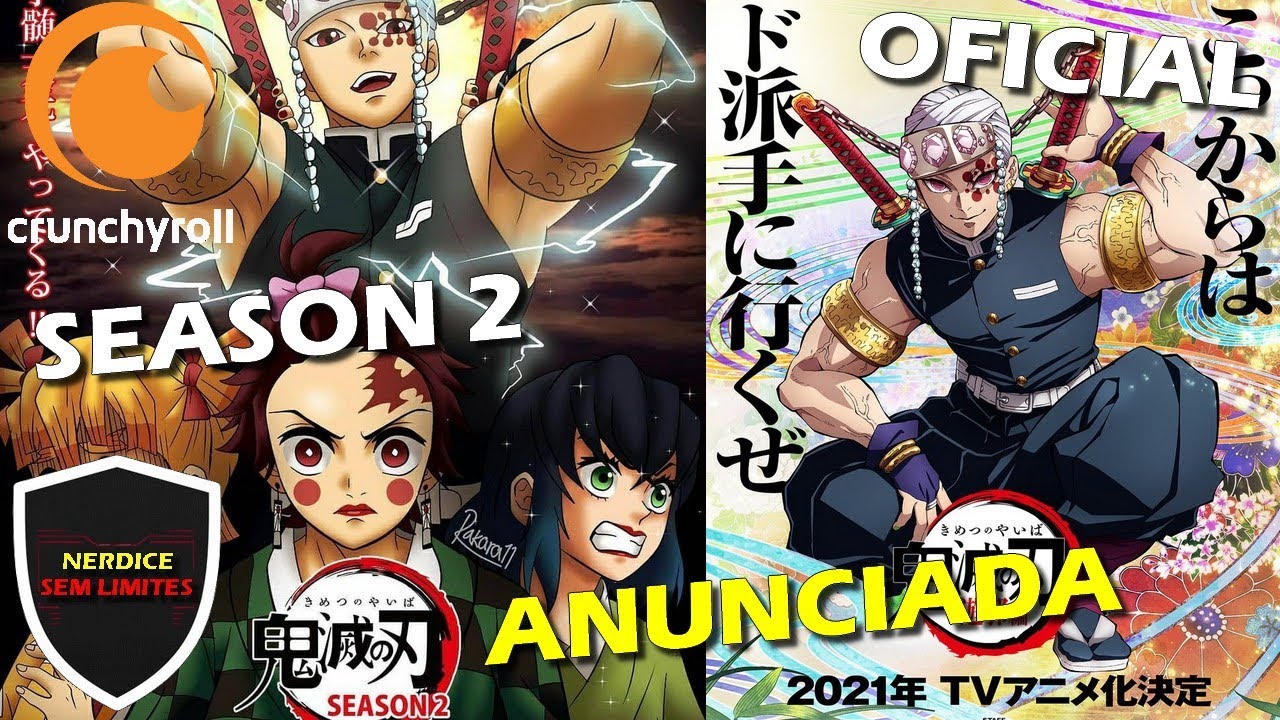 Segunda temporada de Demon Slayer: Kimetsu no Yaiba é anunciada para 2021 -  Crunchyroll Notícias