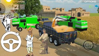 Farming Tractor🌾|Harvester with Wheat🌾|School 🏫me pahuchaya|#androidgameplay #harvestar#truck#wheat  screenshot 3