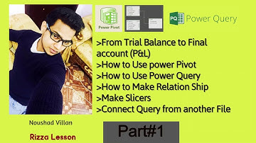 How to Create Profit and loss from trial Balance in excel by using excel Power Query Part#1