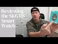 Skg r8 smart watch rotatable crown calling function alexa spo2 waterproof full review