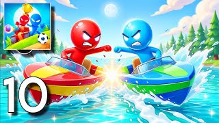 Stickman Party - Gameplay Walkthrough Part 10 - SEA Battle Mini games 2 3 4 Player (Android & iOS) screenshot 5