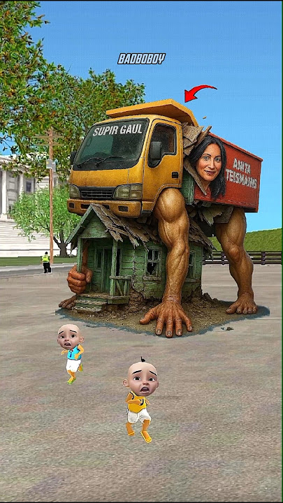 GAWAT RUMAH UPIN IPIN DI TABRAK ANOMALI TRUK OLENG‼️