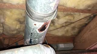 Gas Furnace Unsafe Condemned dangerous flue pipe fail