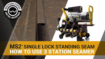 Single Lock Standing Seam Metal Roofing Installation - How To Use A 3 Station Roof Seamer