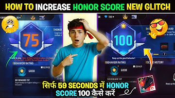 HOW TO GET HONOR SCORE 100 IN JUST 59 SECONDS GLITCH🔥🤯| FREE FIRE HONOR SCORE NOT INCREASING PROBLEM