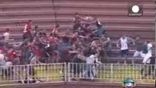 Brazil stadium war: Massive violence as football fans clash at Atletico vs Vasco game screenshot 1