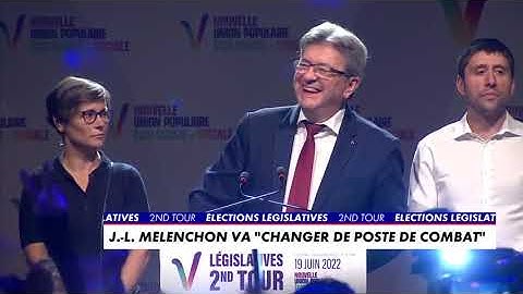 Le discours de Jean-Luc Mélenchon dont la NUPES devient la première force d'opposition à l'Assemblée