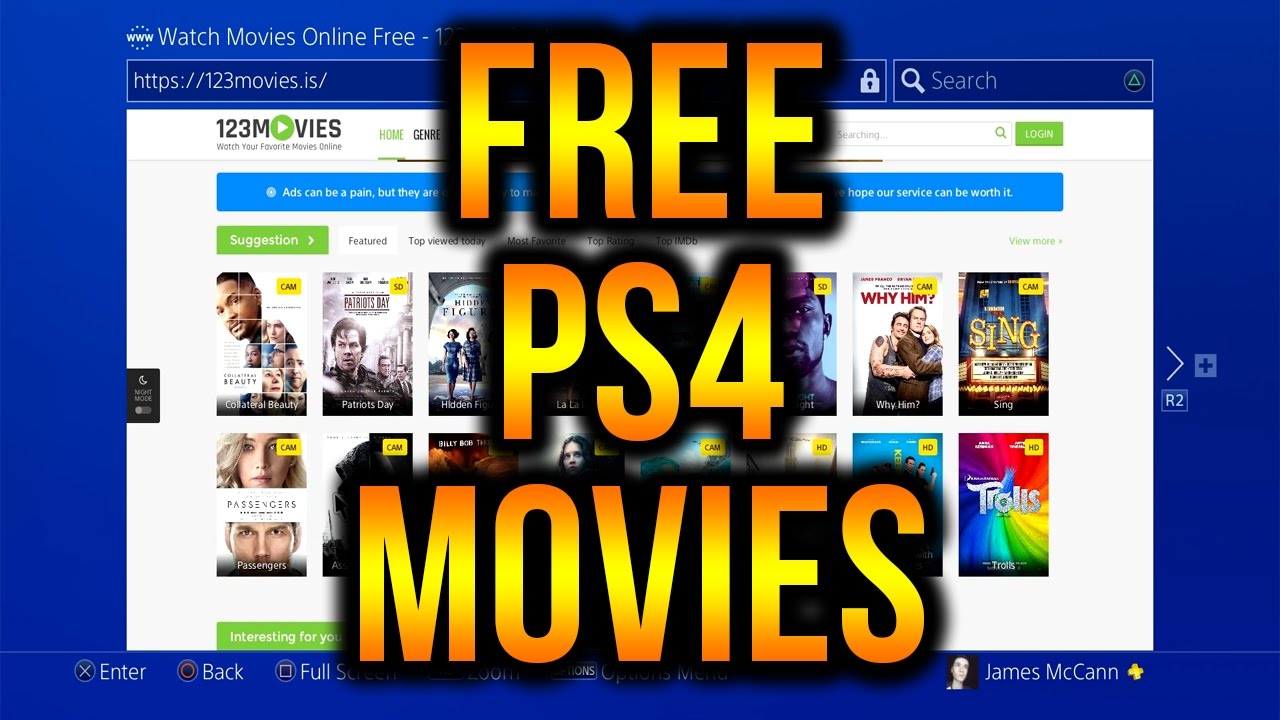 free movie websites for ps4