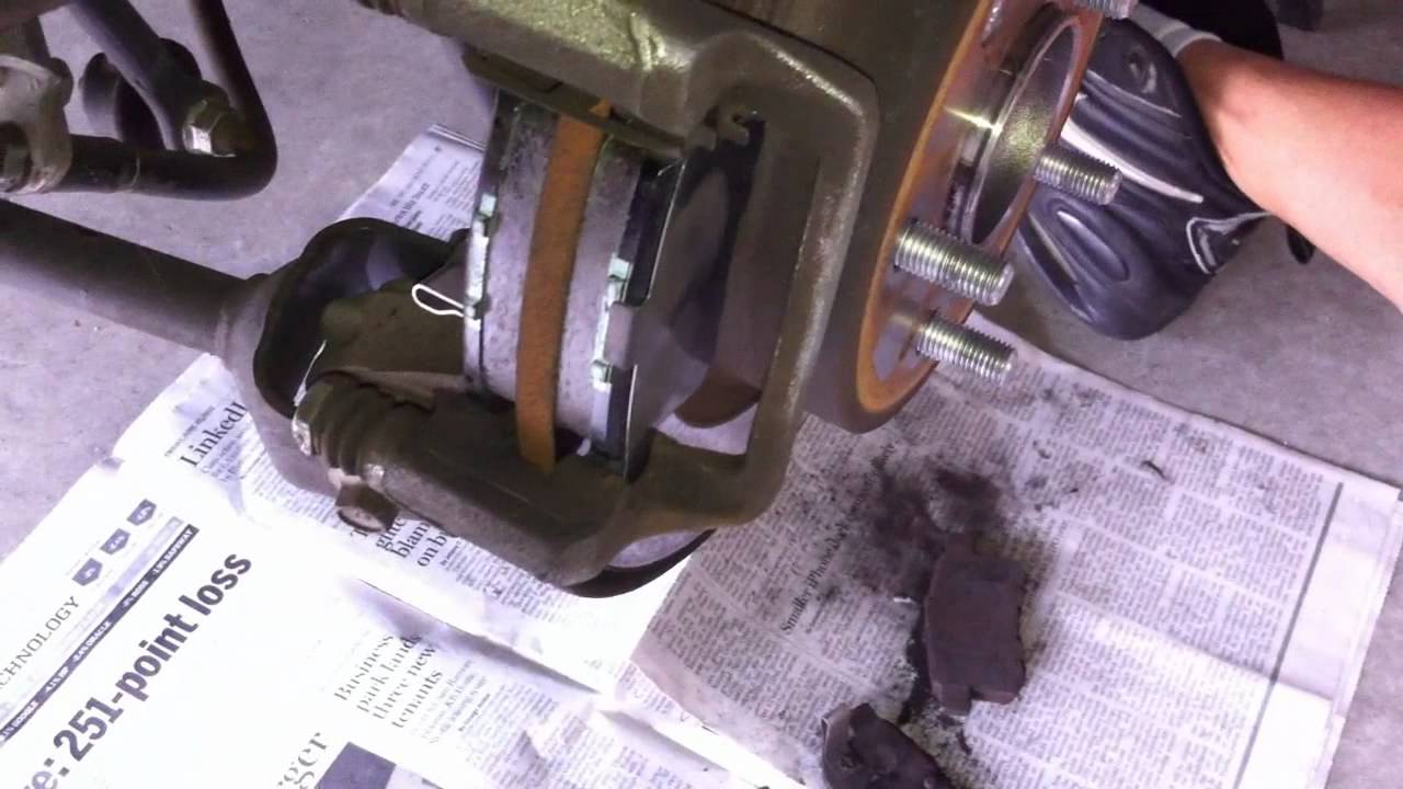 Tutorial: How to change rear brake pads on a 2008 Honda Accord - YouTube