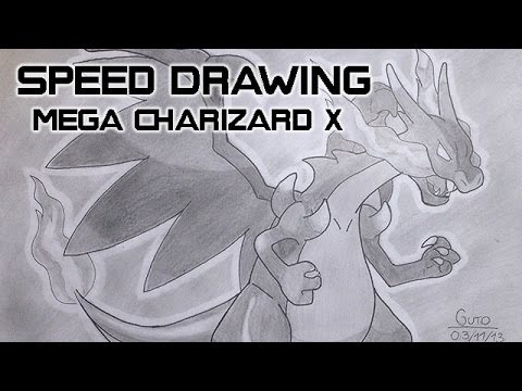 drawing mega charizard x youtube