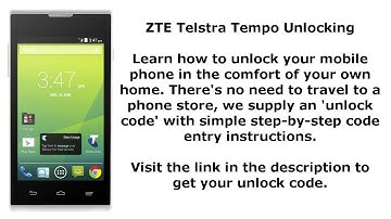 Unlock ZTE Telstra Tempo - SIM Network Unlock PIN