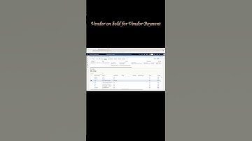 How to put Vendor on hold for Vendor Payment #microsoft #businesssoftware #ai
