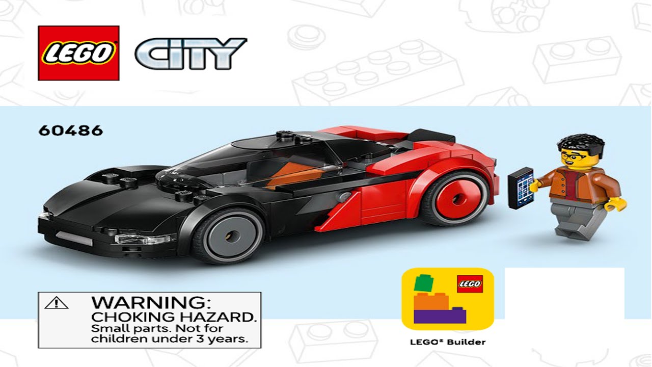 City - EV Supercar - Traffic LEGO instructions