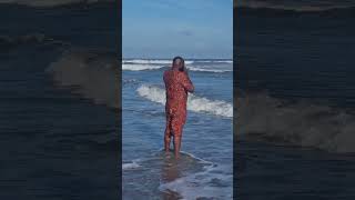African American King in Ghana Spiritual Prayer at Labadi Beach in Accra