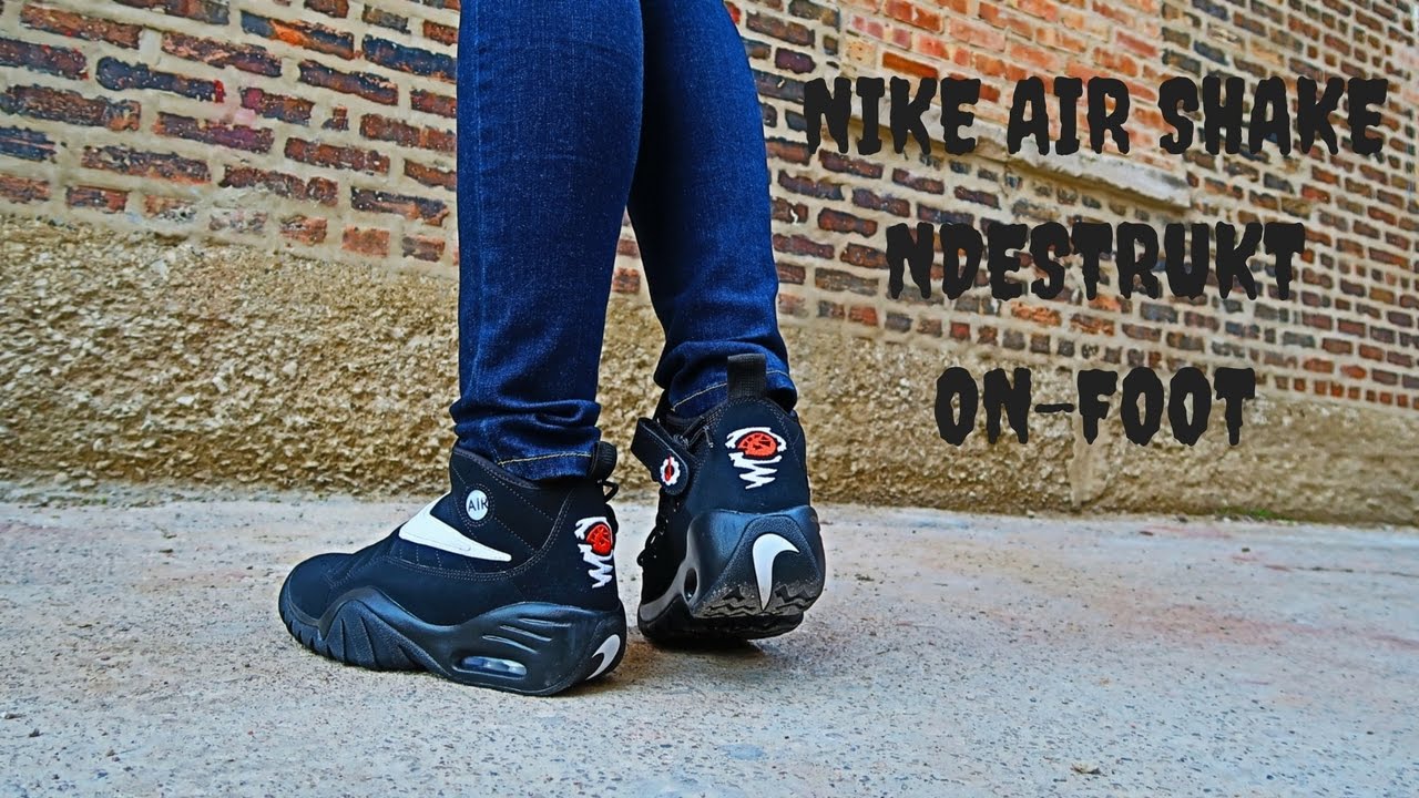 Nike Air Shake NDestruckt On Foot - YouTube