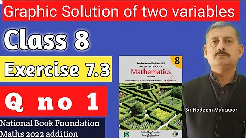 Class 8 exercise 7.3  Q no 1  NBF Maths Ex 7.3  graphical solution of Equations in two variables