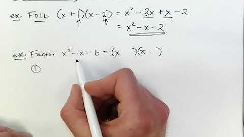 Section 6.2 (1/3): Factoring Trinomials - Simple Case