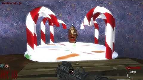 CoD WAW - Spongebob Custom Zombie Map (Gameplay)