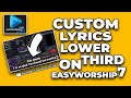 Custom lower thirds lyrics on easyworship 7  link easyworship to vmix  obs