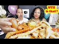 FIRST TIME EATING A POTATO WITH A NOSE ON IT | SEAFOOD BOIL MUKBANG