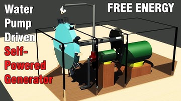 Free Energy Generator - Self Powered Water Pump Driven Generator - Overunity Generator