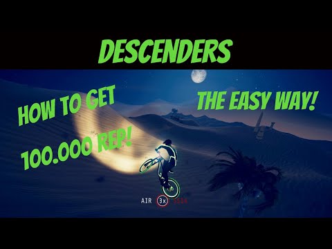 Descenders - How to get 100.000 rep in Desert! And farm items very easy