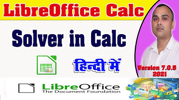 Tools Menu Solver Option | How To Use The Solver in Calc | LibreOffice Calc Solver Option |