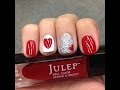 Simple heart manicure using a dotting tool