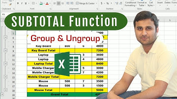 How to Use SUBTOTAL Function in Excel: SUBTOTAL SUM Function