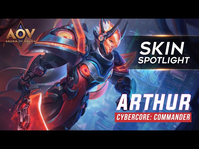 Arthur Cybercore Commander Skin Spotlight - Garena AOV (Arena of Valor) class=