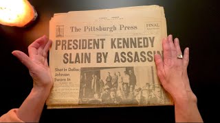 Looking at a Newspaper from the Day President Kennedy was Shot ~ Soft Spoken ASMR Regular Voice screenshot 3