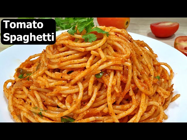 Spaghetti in Tomato Sauce - Basic Tomato Spaghetti Recipe class=