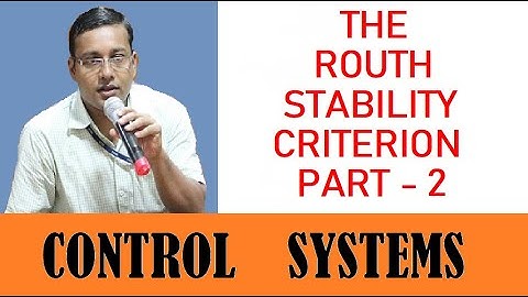 20. The Routh Stability Criterion - Part 2