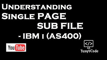 Introduction to Single Page Sub file in IBM i